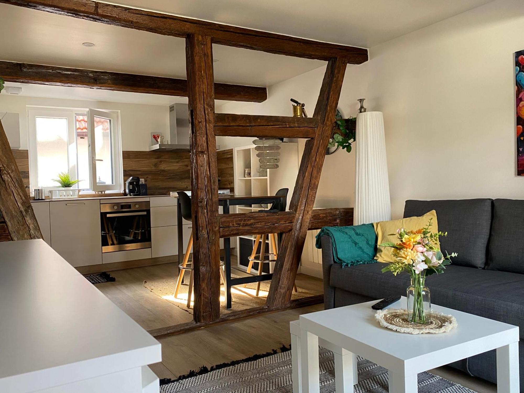 Duplex Douillet Renove - Terrasse - Wifi - Parking - Dans Maison Alsacienne - Schleithal